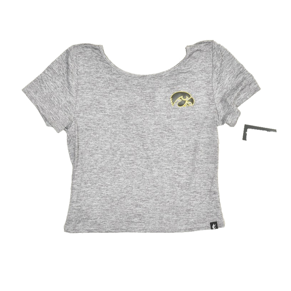 NEW Certo Women's Scoop Back Short Sleeve Tee Dark Haze Size Small